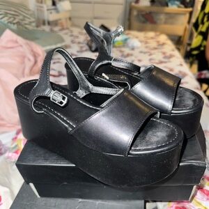 Black Platform Sandals